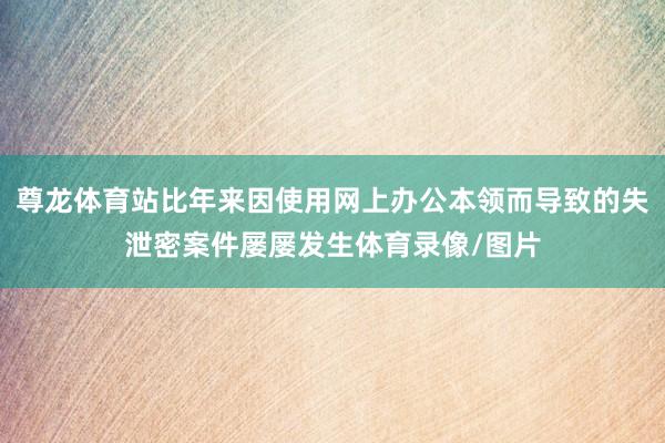 尊龙体育站比年来因使用网上办公本领而导致的失泄密案件屡屡发生体育录像/图片