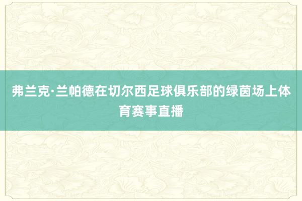 弗兰克·兰帕德在切尔西足球俱乐部的绿茵场上体育赛事直播