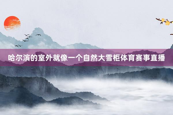 哈尔滨的室外就像一个自然大雪柜体育赛事直播