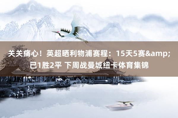 关关痛心！英超晒利物浦赛程：15天5赛&已1胜2平 下周战曼城纽卡体育集锦