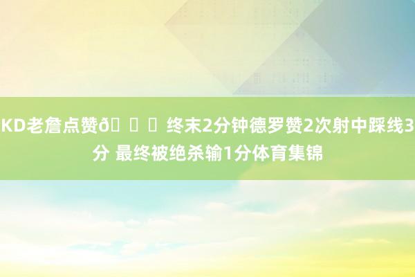 KD老詹点赞👍终末2分钟德罗赞2次射中踩线3分 最终被绝杀输1分体育集锦